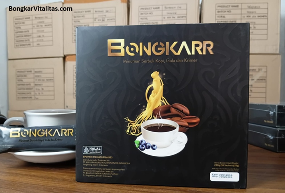 Kemasan box Kopi Bongkarr asli siap seduh untuk stamina pria